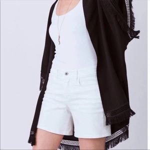 Stella & Dot xs s black fringe kimono top coverup